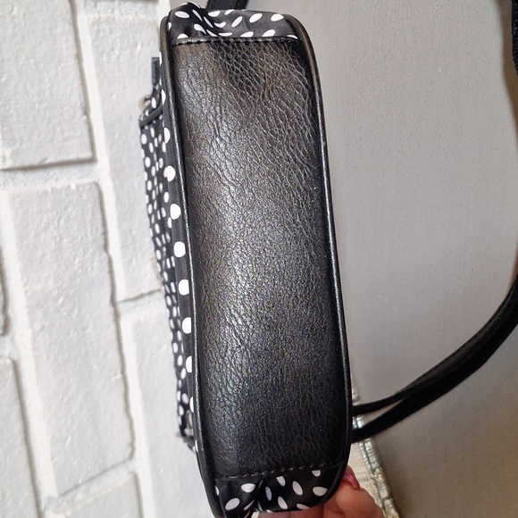 Naturalizer Black/White Polka Dot Crossbody Bag. - Picture 13 of 13